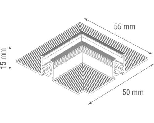 Соединитель L-образный Slim Line Mini L corner DLSM InB Donolux
