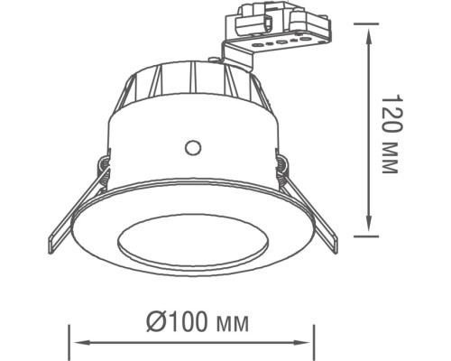 Встраиваемый светильник уличный N1519 N1519RAL9005 Donolux