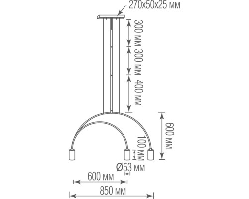 Подвесной светильник Saga S111018/3 Donolux