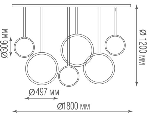 Подвесной светильник Olimpiya S111024/6 180W White Donolux