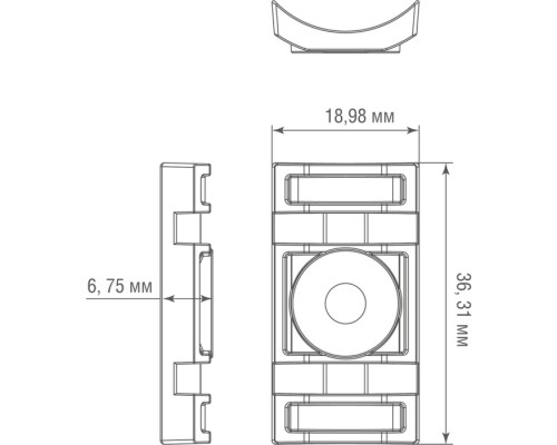 Комплект накладной Round Line Surface Mounting Kit DL20355, DL20356 Donolux