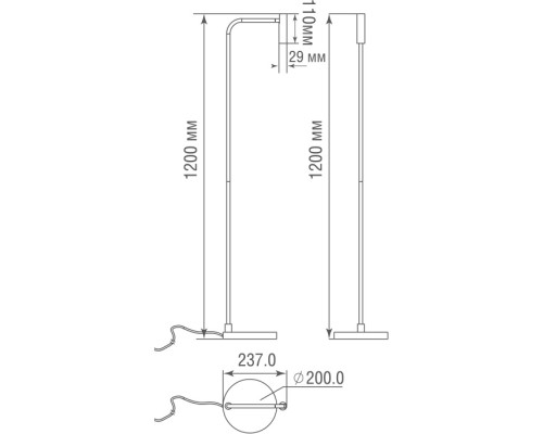 Торшер Saga T111018WW3B Donolux