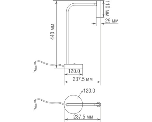 Интерьерная настольная лампа Saga T111018WW3TLB Donolux