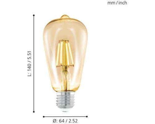 Лампа светодиодная филаментная Lm_led_e27 11521 Eglo