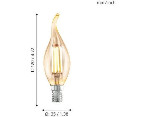 Лампа светодиодная филаментная Lm_led_e14 11559 Eglo