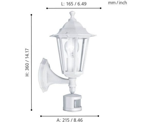 Настенный фонарь уличный Laterna 5 22464 Eglo