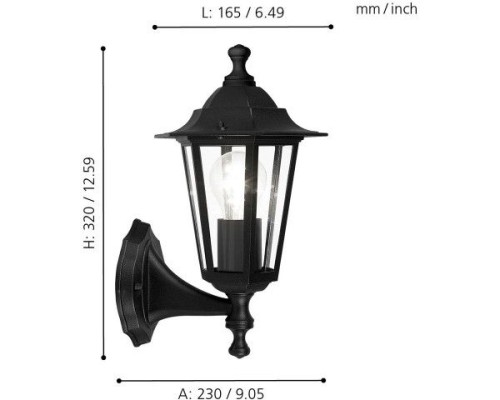 Настенный фонарь уличный Laterna 4 22468 Eglo