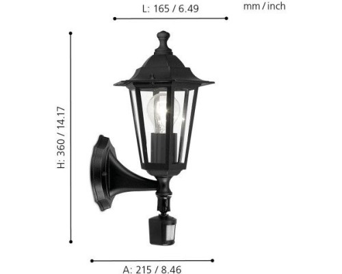 Настенный фонарь уличный Laterna 4 22469 Eglo