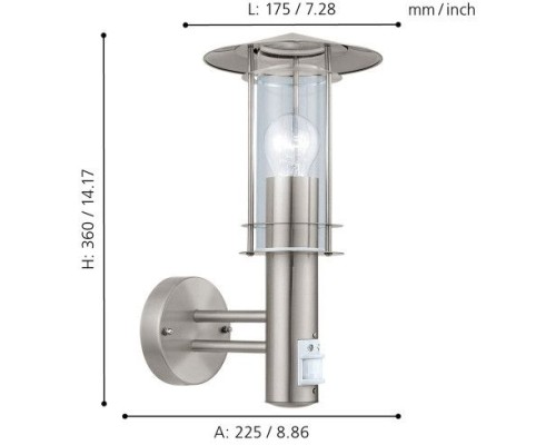 Настенный фонарь уличный Lisio 30185 Eglo