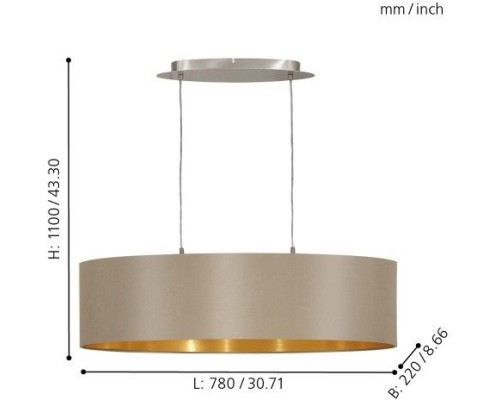 Подвесной светильник Maserlo 31613 Eglo