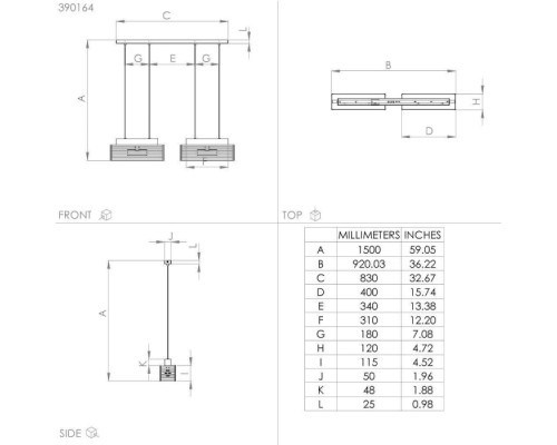 Подвесной светильник Cidraz 390164 Eglo