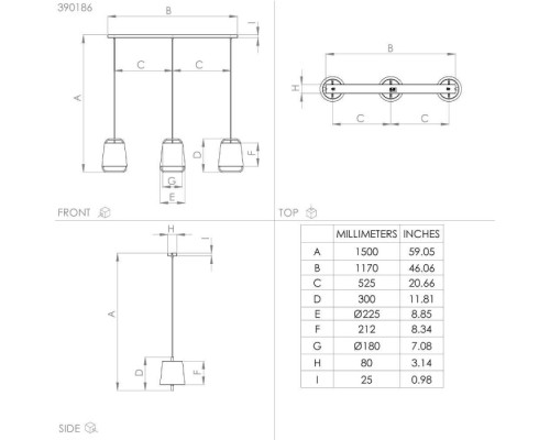 Подвесной светильник CAMALOZA 390186 Eglo