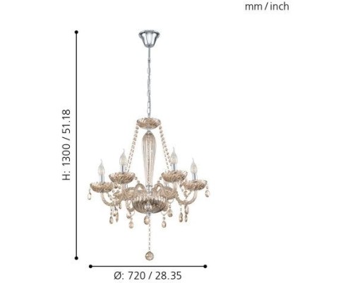 Подвесная люстра Basilano 39092 Eglo