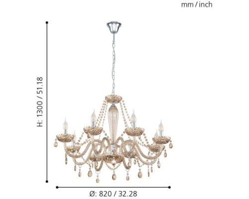Подвесная люстра Basilano 39093 Eglo