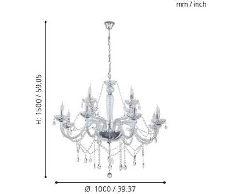 Подвесная люстра Basilano 1 39102 Eglo
