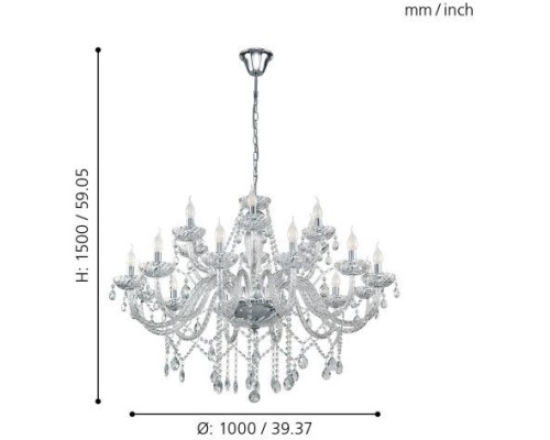 Подвесная люстра Basilano 1 39103 Eglo