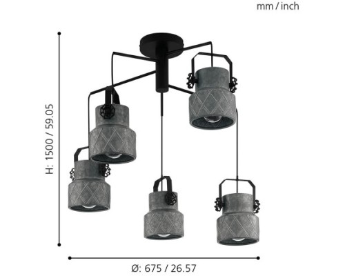 Подвесная люстра Hilcott 39856 Eglo