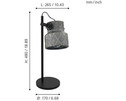 Настольная лампа Hilcott 39857 Eglo