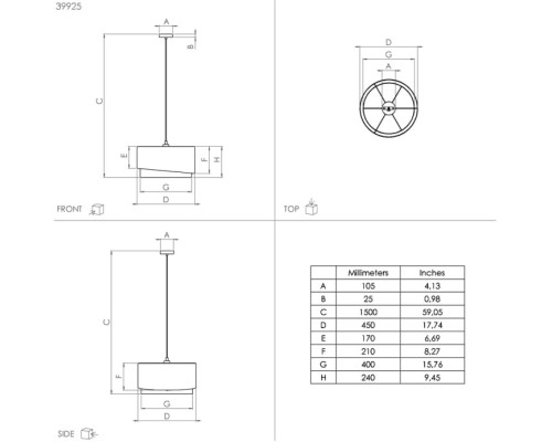 Подвесной светильник MANDERLINE 39925 Eglo