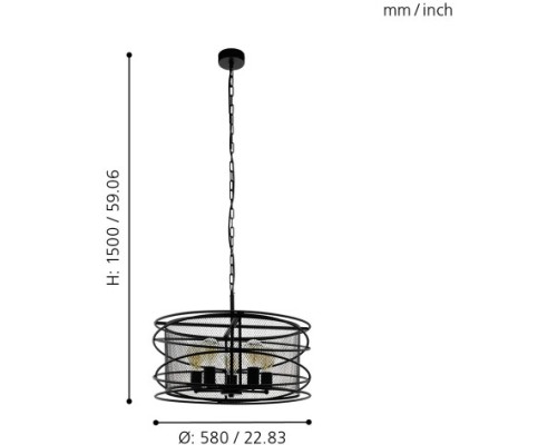 Подвесной светильник Blackwater 43093 Eglo