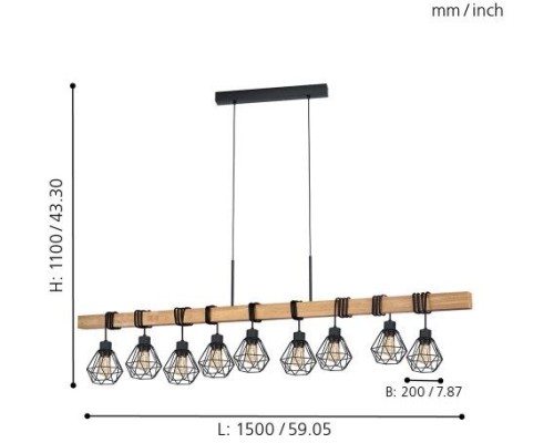 Подвесной светильник Townshend 5 43134 Eglo