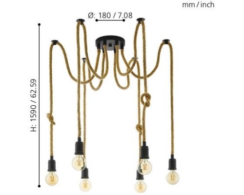 Подвесная люстра Rampside 43195 Eglo