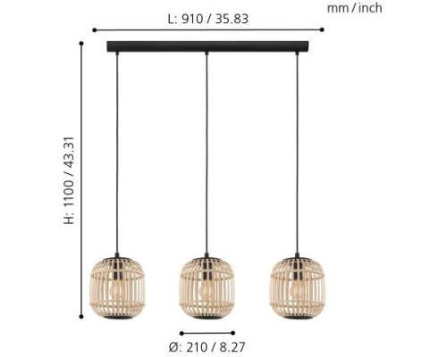 Подвесной светильник Bordesley 43217 Eglo