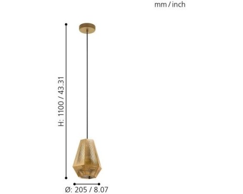Подвесной светильник Chiavica 1 43226 Eglo