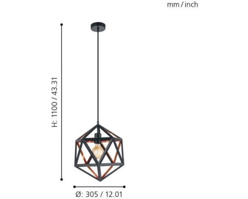 Подвесной светильник Embleton 1 43348 Eglo