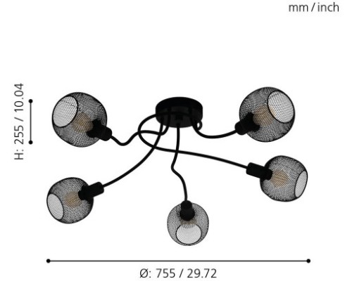 Потолочная люстра Wrington 1 43374 Eglo