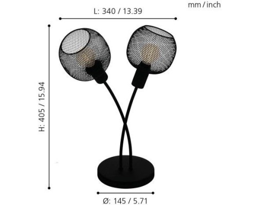Настольная лампа Wrington 1 43376 Eglo