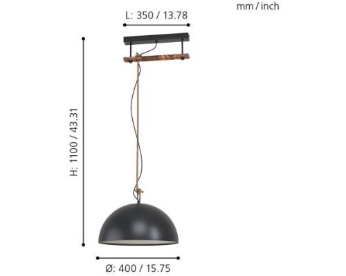 Подвесной светильник Hodsoll 43396 Eglo