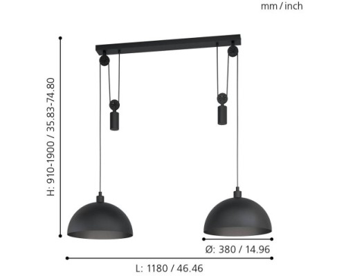 Подвесной светильник Winkworth 1 43436 Eglo