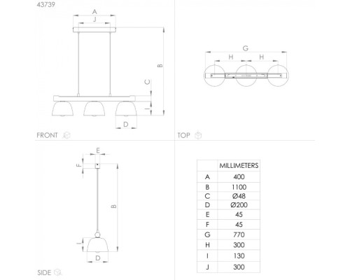 Подвесной светильник Sherburn 43739 Eglo