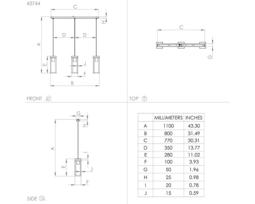 Подвесной светильник Nafferton 43744 Eglo