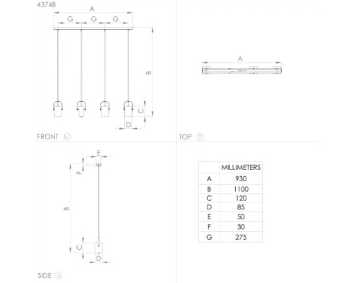 Подвесной светильник Ayles 43748 Eglo
