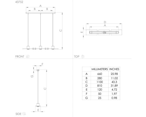 Подвесной светильник Bramerton 43752 Eglo