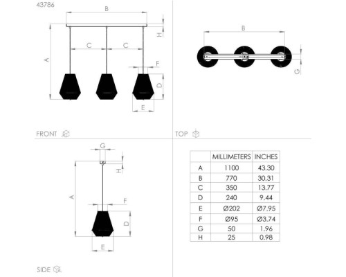 Подвесной светильник Alderney 43786 Eglo