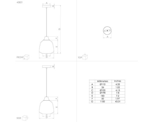 Подвесной светильник Sedbergh 43821 Eglo