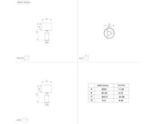 Интерьерная настольная лампа Vinoza 43824 Eglo