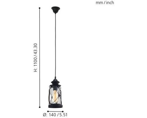 Подвесной светильник Bradford 49213 Eglo