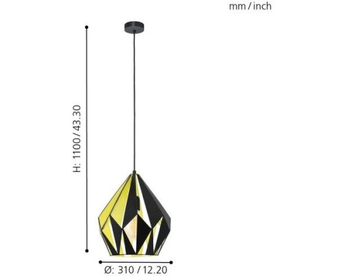 Подвесной светильник Carlton 1 49256 Eglo
