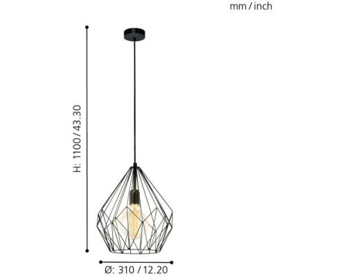 Подвесной светильник Carlton 49257 Eglo