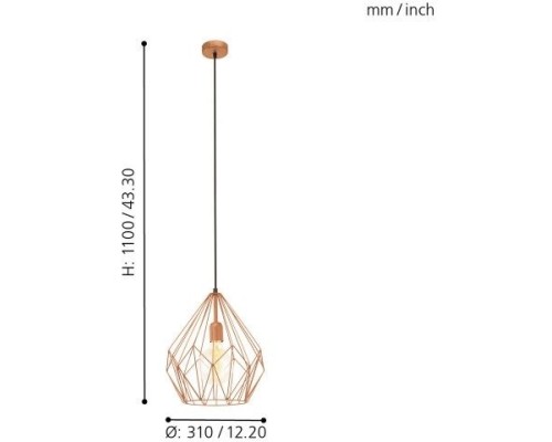 Подвесной светильник Carlton 49258 Eglo