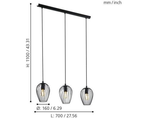 Подвесной светильник Newtown 49478 Eglo