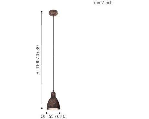 Подвесной светильник Priddy 1 49492 Eglo