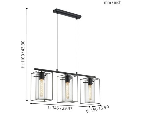 Подвесной светильник Loncino 49496 Eglo