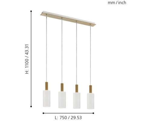 Подвесной светильник Oakham 49559 Eglo