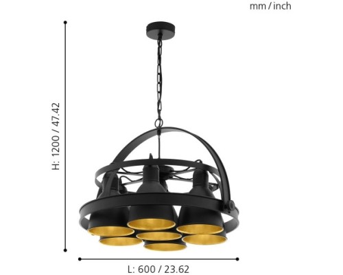 Подвесная люстра Backbarrow 49682 Eglo
