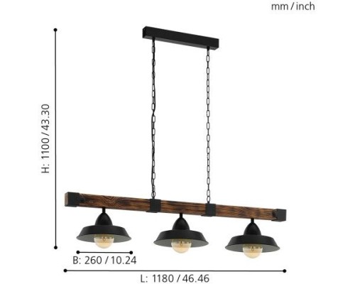 Подвесной светильник Oldbury 49685 Eglo